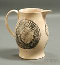 Transfer Decorated Liverpool Pottery Pitcher