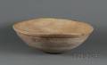 Large Round Turned Treen Bowl