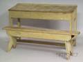 Painted Schoolmasters Desk and a Bench