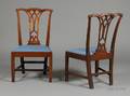 Set of Five Chippendale Mahogany Carved Side Chairs
