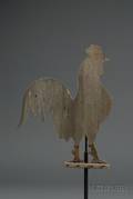 Painted Wooden Rooster Weather Vane