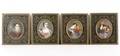 Collection of 4 Miniature Portraits 19th C
