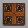 Polychrome Paintdecorated Wooden Game Board