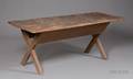 Brownpainted Sawbuck Table