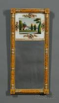 Paintdecorated and Gilt Splitbaluster Mirror