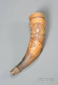 LONE STAR STATE Reliefcarved Powder Horn