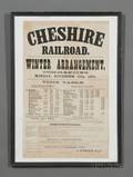 Framed CHESHIRE RAILROAD WINTER ARRANGEMENT Broadside