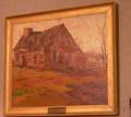 Framed Oil on Board Landscape with the Baker Homestead