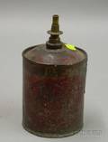 1916 RedPainted Massachusetts Fire Extinguisher Can