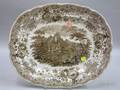 Staffordshire Brown Transfer Print Platter