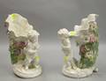 Pair of German Cornucopia Vases