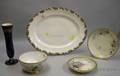 Five Assorted Decorated Porcelain Table Items and a Large Transfer Decorated Ceramic Platter