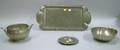 Pewter Tray Dish and Two Bowls