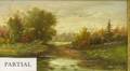 Two Framed 19th Century American Oil on Canvas Autumn Landscapes