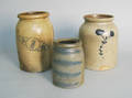 Three stoneware crocks
