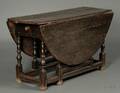 William  Mary Blackstained Oak Dropleaf Gateleg Table