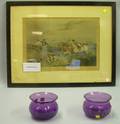 Framed Pair of Colored Aquatint British Hunt Scenes The Death and The