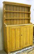 Scottish Provincial Pine Stepback Hutch with Shoe Feet
