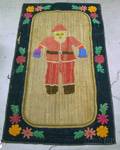 Santa Claus Portrait Hooked Rug