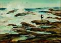 Norman Kenyon American b 1901 Figure on a Rocky Beach