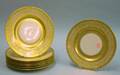 Set of Eight Krautheim Gilt Porcelain Dinner Plates