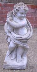 Cast Cement Cherub Garden Figure