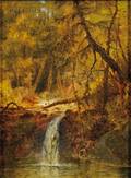 American School 19th Century Woodland Waterfall
