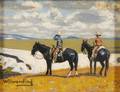 Walter Joseph Wilwerding American 18911966 Horsemen at Glacier