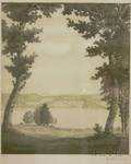 Framed Etching of a Landscape by Rudolf Sieck German 18771957
