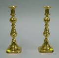 Pair of Brass Pushup Candlesticks