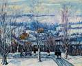 Romolo Roberti American b 1896 Path in the Park Winter