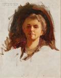 Cecilia Beaux American 18551942 Portrait Sketch of a Woman