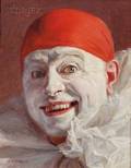 Armand Henrion Belgian b 1875 Portrait of a Clown