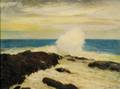 Louis Meynell American b 1868 Crashing Surf
