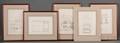 After Pascal Coste French 19th Century Lot of Five Bookplates Depicting Mosques