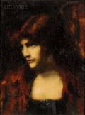 Jean Jacques Henner French 18291905 Lady with Auburn Hair