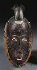 African Painted Carved Wood Mask