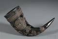 African Carved Buffalo Horn Cup