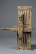 African Carved Wood Door Latch