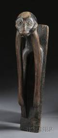 African Carved Wood Form