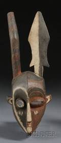 African Carved and Painted Wood Mask