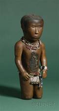 Rare South African Carved Wood Male Figure