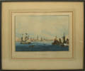 Two color engravings after Garneray of Boston and Philadelphia