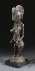 African Carved Wood Female Figure