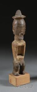 African Carved Wood Male Figure