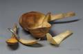 Five Northwest Coast Carved Horn Ladles