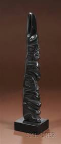 Northwest Coast Carved Argillite Totem Pole