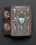 Southwest Silver Turquoise and Leather Ketoh