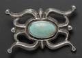 Southwest Silver and Turquoise Belt Buckle