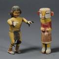 Two Southwest Polychrome Carved Wood Katcinas